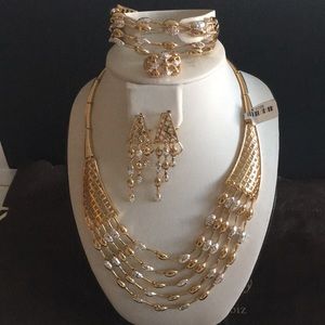 Necklace, Earrings, Bracelet, Ring